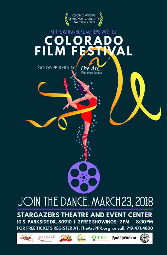 6th Annual Achieve with Us Colorado Film Festival: Join the Dance - Friday, March 23, 2018, FREE Showtimes at 2 pm & 8:30 pm, Stargazers Theatre